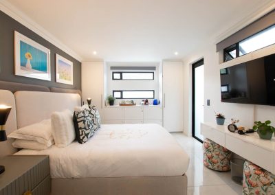 Bedroom decor and wall mounted TV