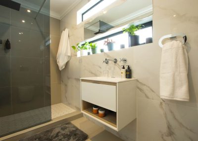 Bathroom shower and sink